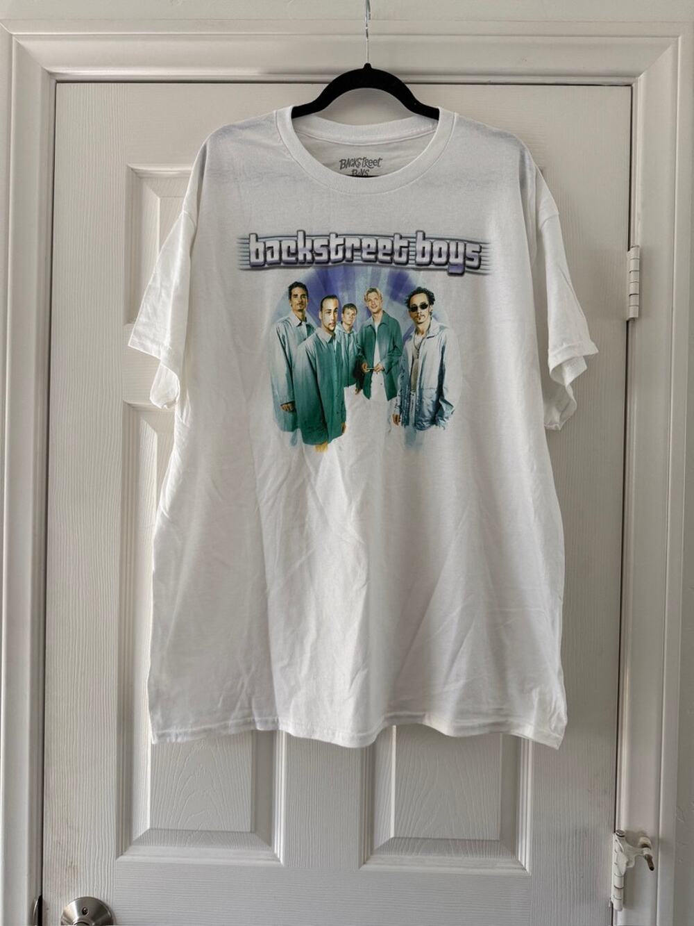 backstreet boys millennium throwback tour white band tee unisex size large / xl